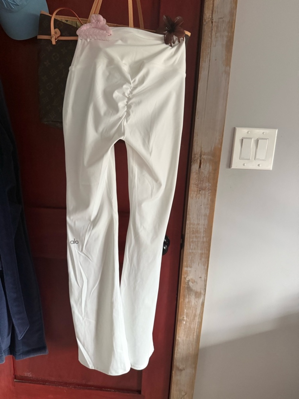 ALO Yoga White High-Rise Flare Leggings